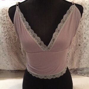 Purple and Gray Crop Top with Stylish Design
